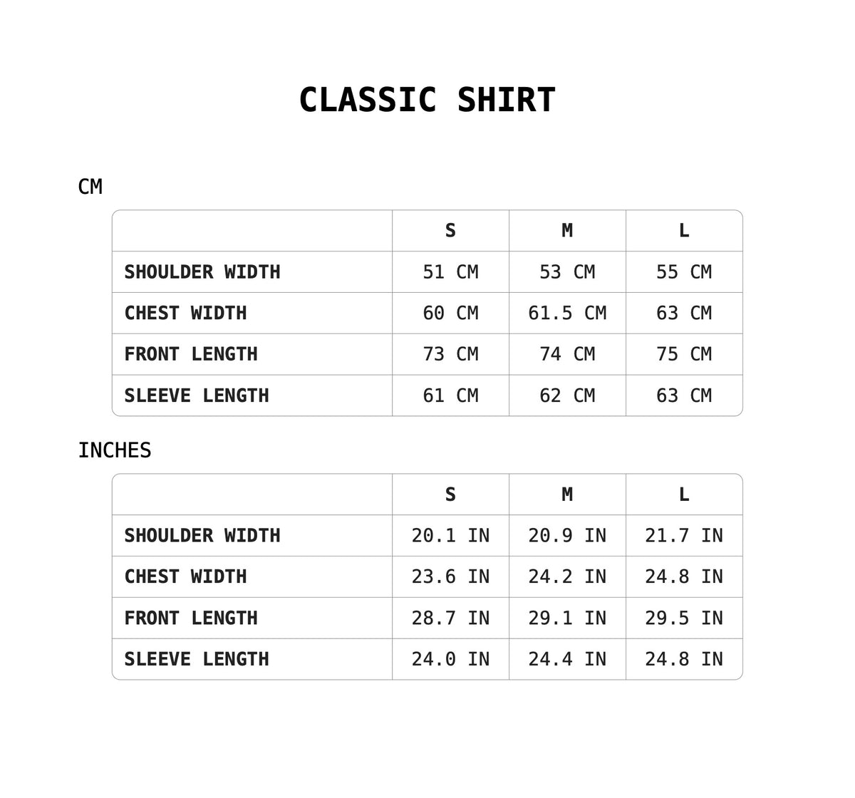 Size Guide