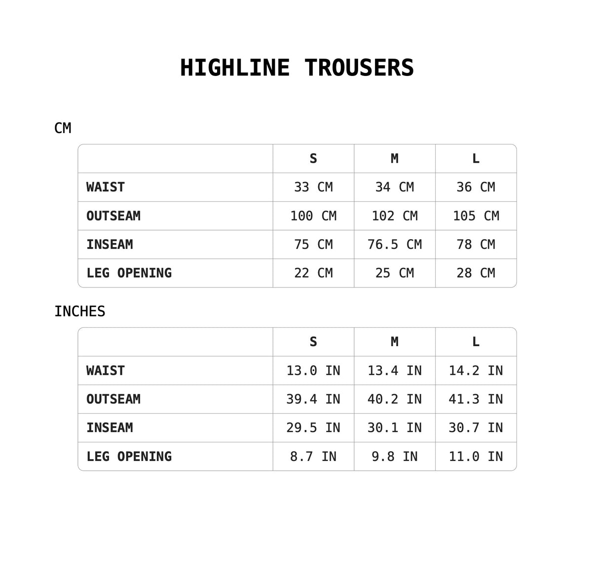 Size Guide