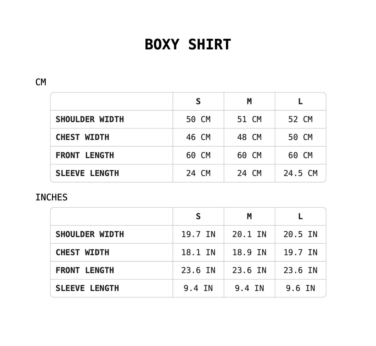 Size Guide