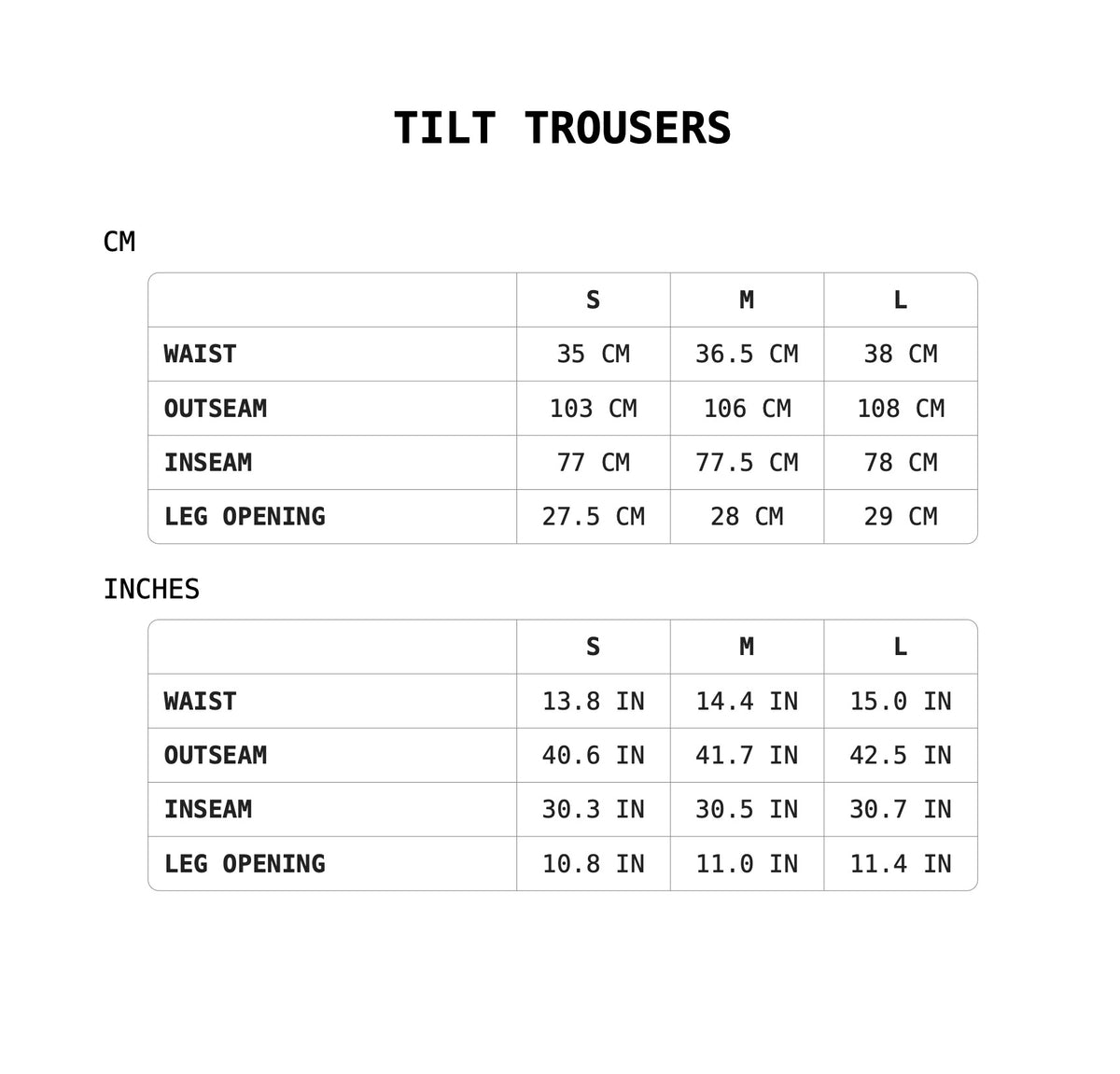 Size Guide